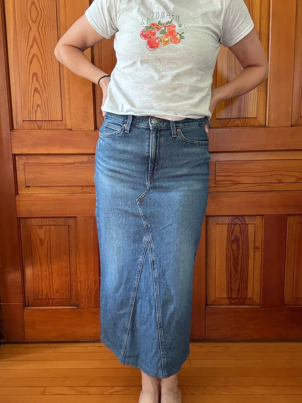 Levi’s Western Denim Maxi Skirt